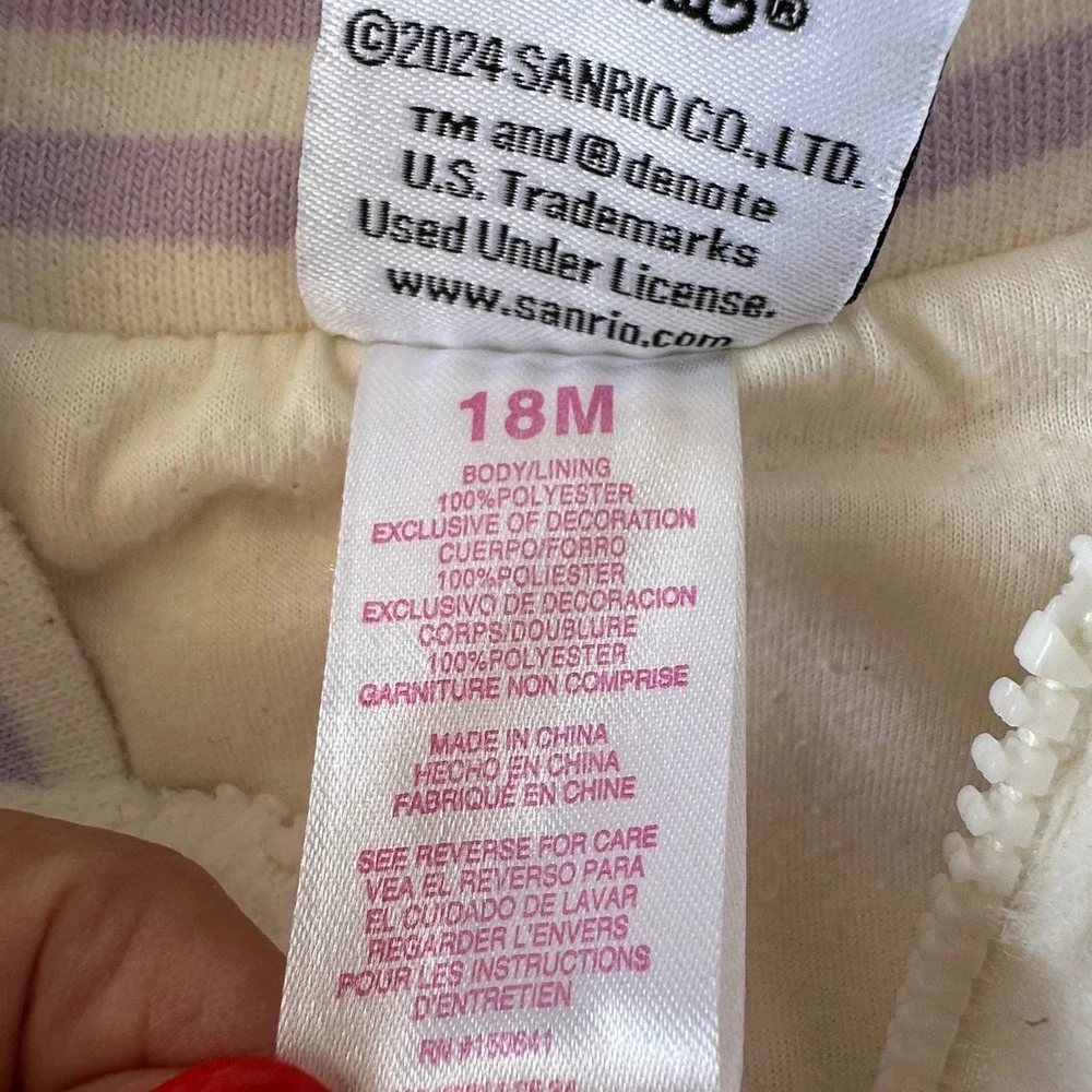 Hello Kitty‎ Vest 18M White Cream Sherpa Fleece Sequin Toddler Girl Jacket